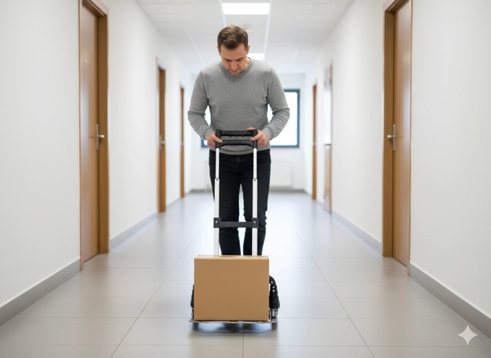 Mâner telescopic și platformă stabilă