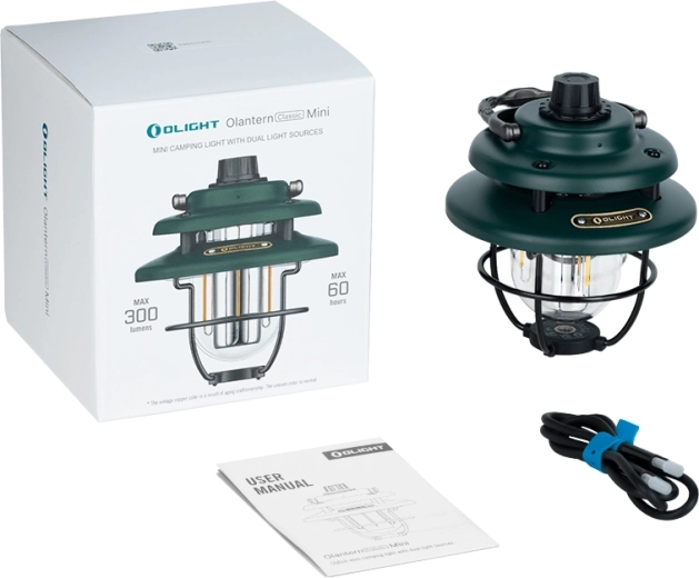 Olight Olantern Classic Mini lanternă de camping portabilă Forest Green, reîncărcabilă