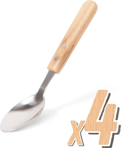 Linguri pentru grătar cu mâner din lemn – set de 4 bucăți