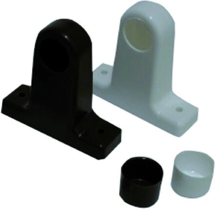 Set pentru tijă de perdea, alb (2 buc.)