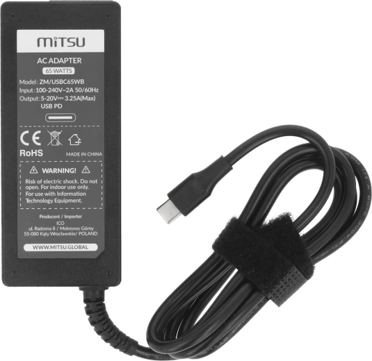USB‑C Power Delivery cu putere de 65 W