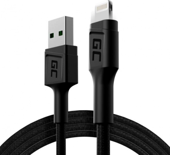 Cablu USB Lightning GC Ray 120 cm cu iluminare LED