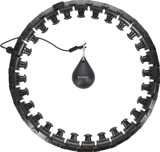 Cerc inteligent de masaj cu greutate pentru subțierea taliei, reglabil, negru