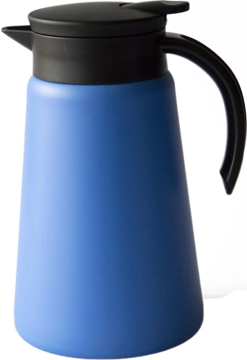 Termocană 1 l din oțel inoxidabil cu capac din plastic și închidere cu pârghie