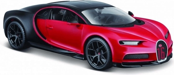 Model auto Bugatti Chiron Sport negru-roșu