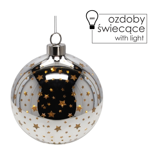 Design elegant argintiu cu stele