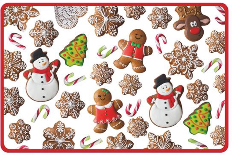 Set de masă de Crăciun din plastic Turtă dulce 28,5 × 44 cm