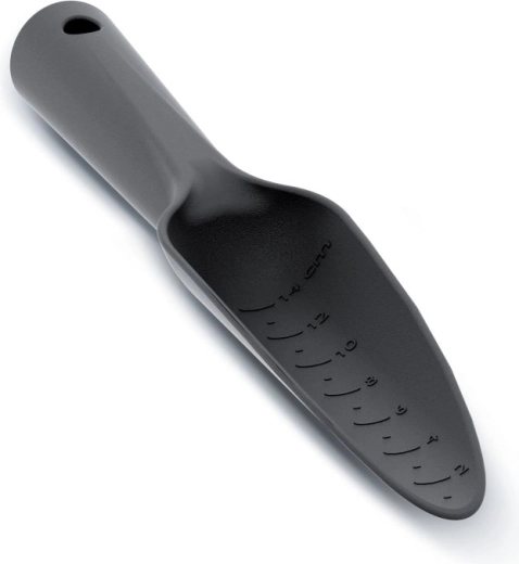 Lopățică de plantare cu riglă 14 cm, neagră