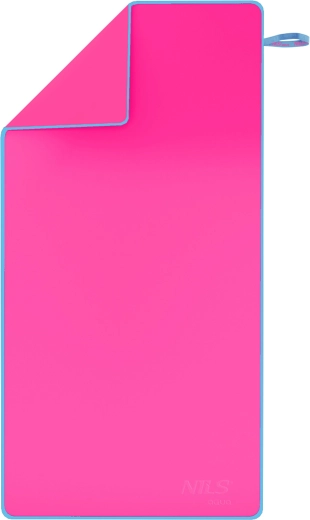 Prosop din microfibră cu uscare rapidă NILS aqua roz-albastru 140 × 70 cm