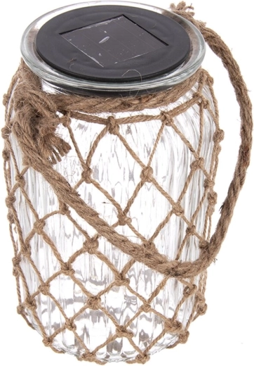 Design natural: sticlă și împletitură din iută