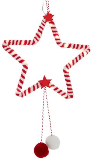 Stea luminoasă cu temporizator, 20 LED, 20 cm