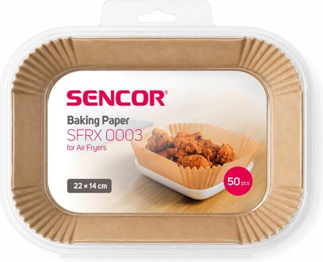 Hârtie de copt Sencor pentru friteuză cu aer cald, 50 buc.