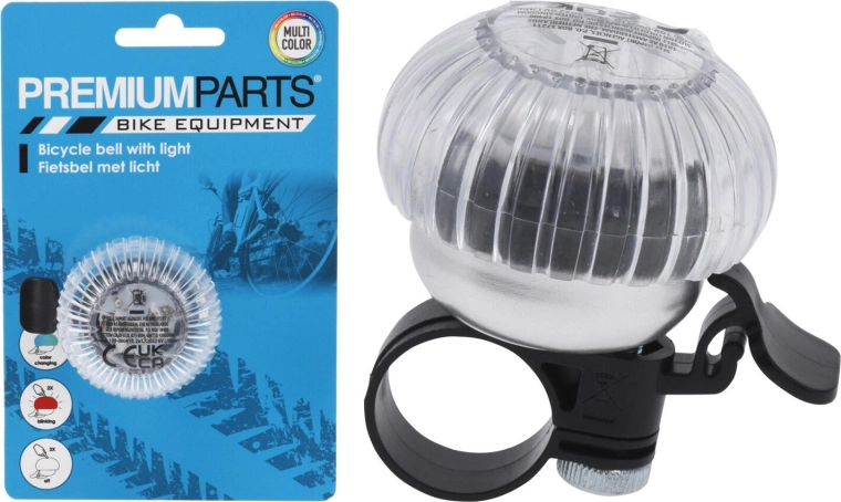 Clopoțel de bicicletă cu lumină 6 × 6 × 4,8 cm