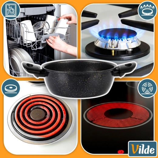 Utilizare universală pe mai multe tipuri de plite