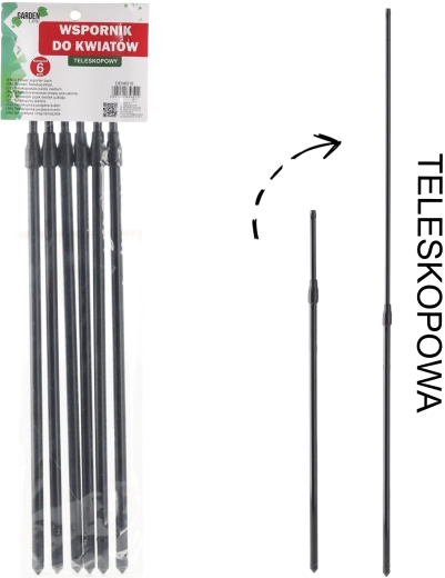 Set de 6 suporți telescopici pentru plante