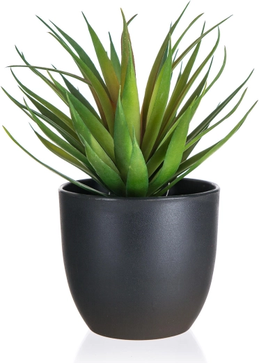 Gladiolă artificială în ghiveci din plastic 19 cm