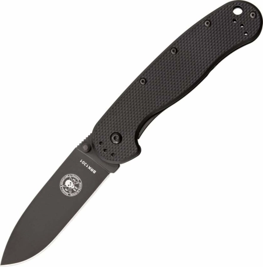 ESEE Avispa Black cuțit de buzunar 8,9 cm, complet negru, FRN