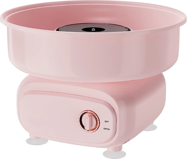 Aparat roz pentru vată de zahăr pentru acasă cu set