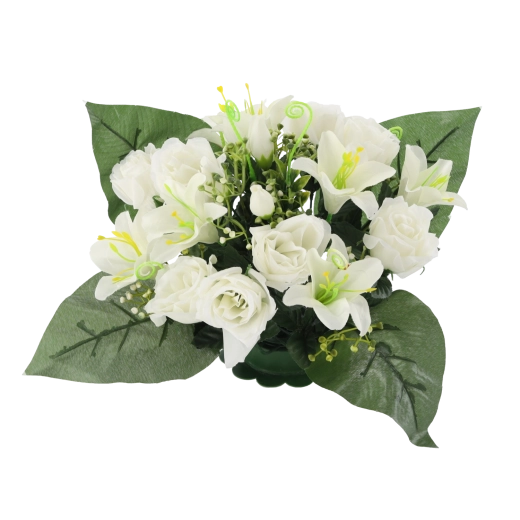 Aspect realist al trandafirilor și crinilor