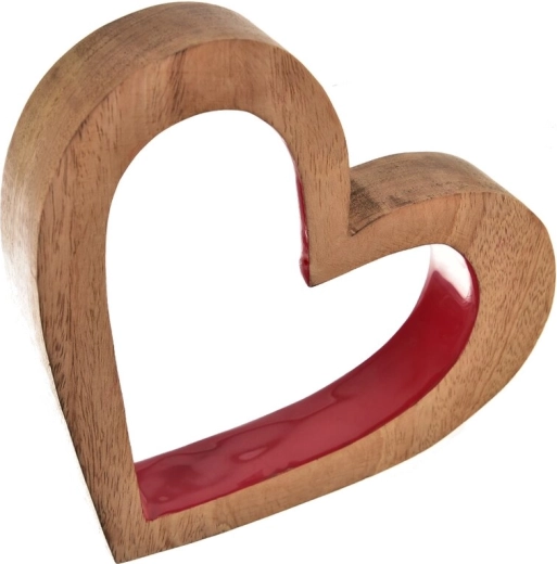 Decorațiune inimă mango Red 20 × 4 × 23 cm