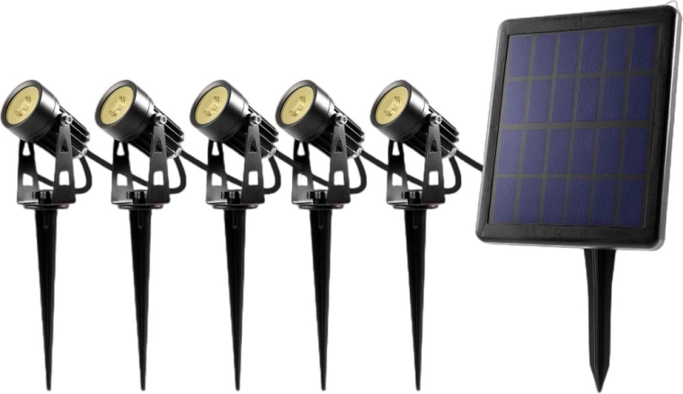 Spoturi LED solare de grădină RETLUX cu panou - 5 buc.