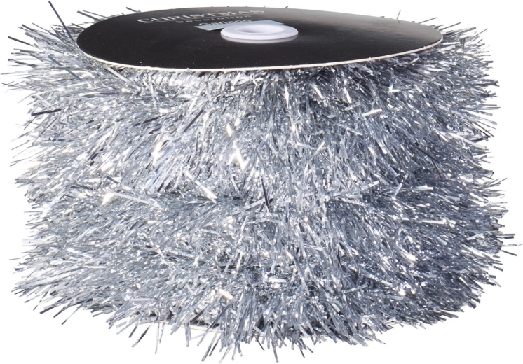 Ghirlandă argintie de Crăciun 9 × 1000 cm