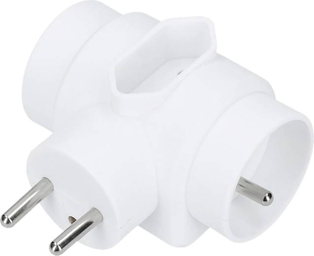 Solight adaptor multiplu pentru priză 1× 2,5 A + 2× 10 A, alb - 1 bucată
