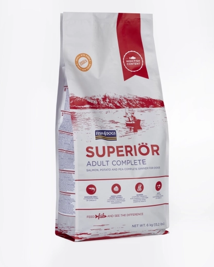 Hranule pentru câini adulți de talie mică cu somon și cartofi FISH4DOGS Superior 6 kg