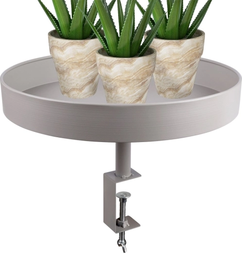 Ghiveci metalic gri pentru pervaz 36 cm
