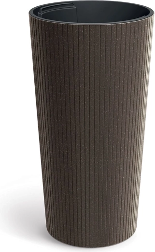 Ghiveci Lamia Slim Eco Wood 30 cm cafea