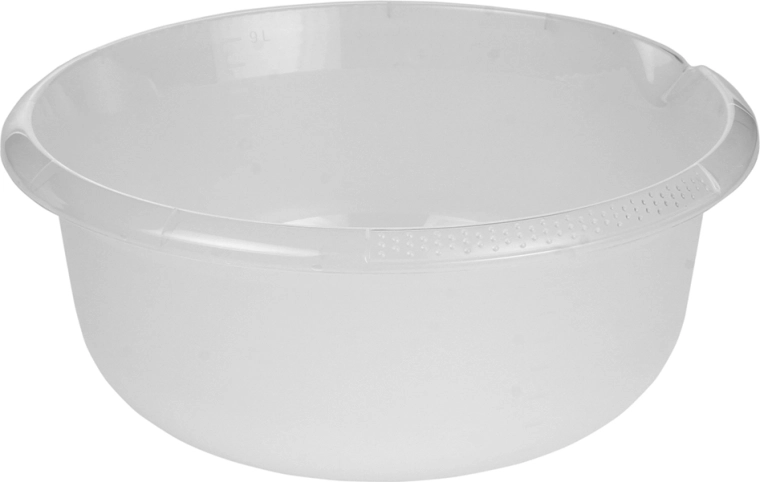 Bol rotund transparent cu cioc, 36 cm, 9 l
