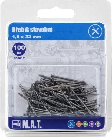 Cuie de construcții 32 × 1,6 mm, 100 buc