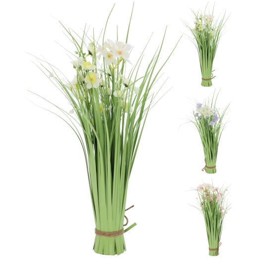 Floare artificială în iarbă – decorațiune pentru interior și balcon