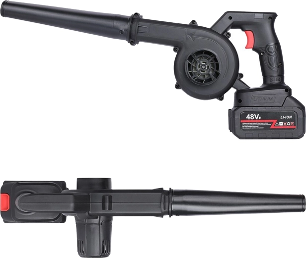 Suflantă și aspirator de frunze portabil 2-în-1, puternic, 48V Li‑ion