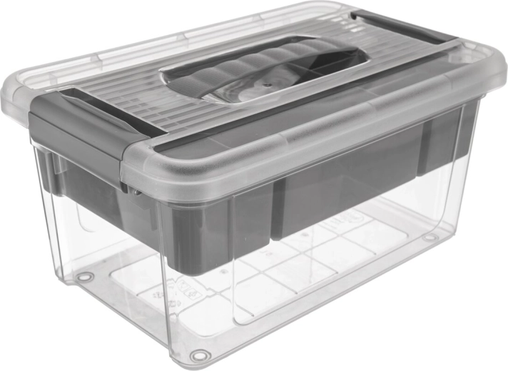 Cutie de depozitare MULTI Stormax dreptunghiulară 9 l cu inserție gri