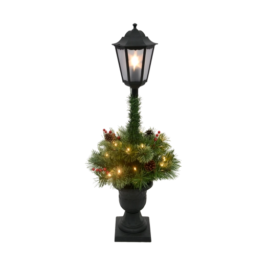 Felinar LED de Crăciun cu decorațiune, înălțime 90 cm