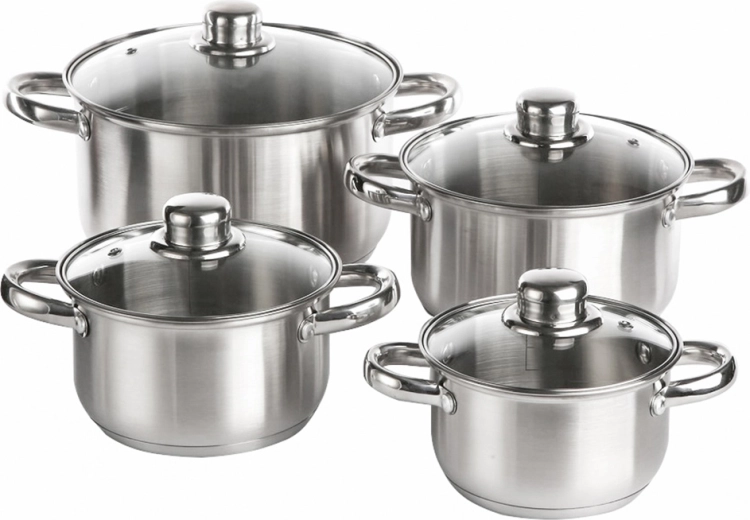 Vito set din 8 piese de oale din inox cu capace