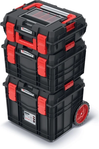 Set modular de cutii pentru scule cu organizator, negru – Prosperplast