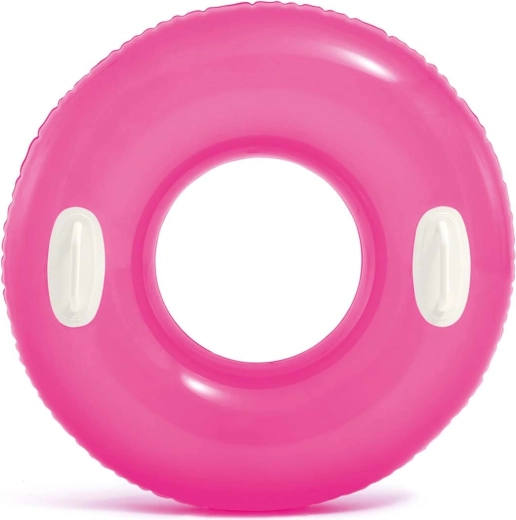 Colac de înot Intex cu mânere, roz, 76 cm