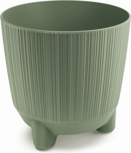 Ghiveci Ryfo cu piciorușe, diametru 16,8 cm, verde pământiu