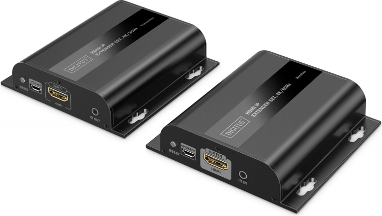 Extender HDMI prin IP 1G pe cablu CAT6 – 4K/60 Hz, IR, set emițător + receptor