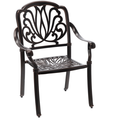 Scaun de grădină din aluminiu Hastings în culoare bronz antic