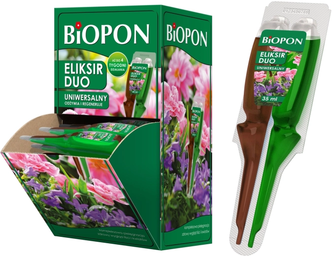 Biopon Eliksir Duo pentru regenerare rapidă și nutriția plantelor ornamentale