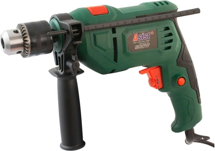 Mașină de găurit cu percuție ASIST 500 W, mandrină 13 mm