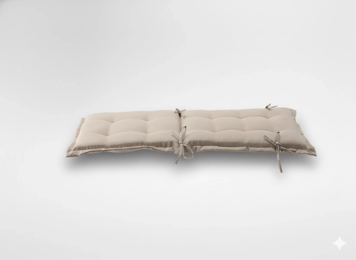 Pernă confortabilă pentru scaun cu spătar 48 × 100 × 5 cm – natur