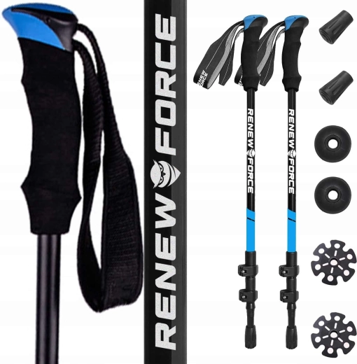 Bețe de trekking Renew Force cu accesorii (2 bucăți)