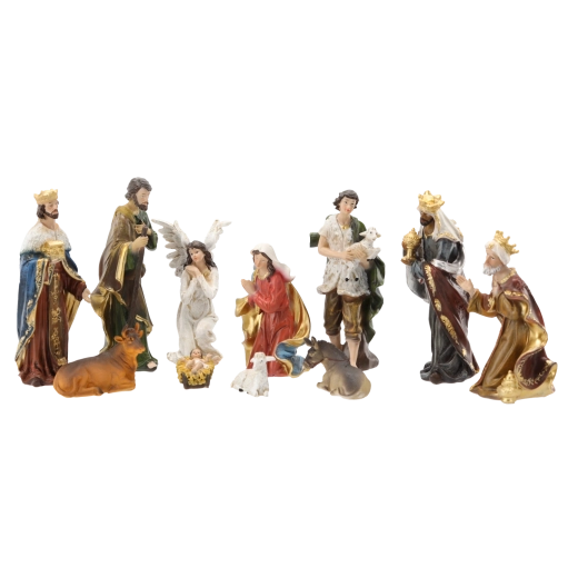 11 figurine pentru o scenă completă a ieslei (betleem)