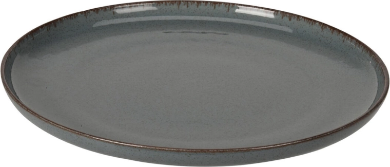 Farfurie plată din porțelan 27 cm cu margine maro