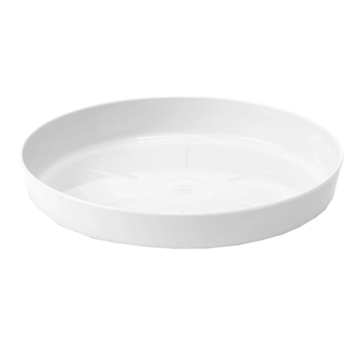 Suport din plastic pentru ghiveci 28 cm alb LAMELA