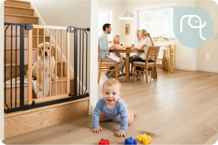 Lățime universală 76–104 cm și blocare la 90°